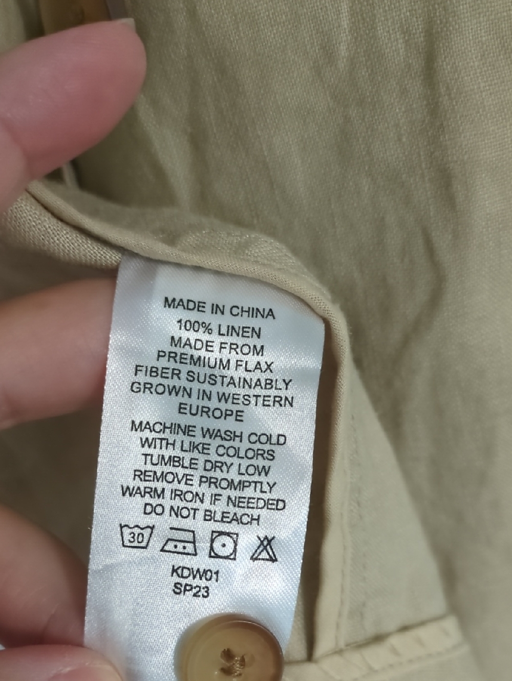 Quince European Linen Beige Lightweight Women's Summer Blazer Office Career SzL - Picture 5 of 7